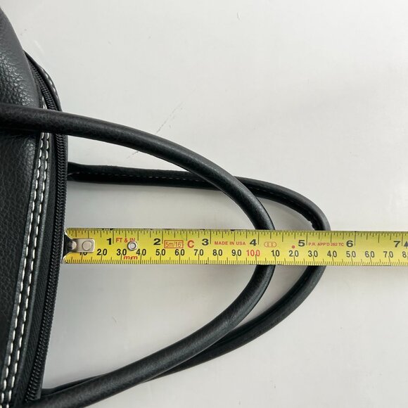 Nwot Vintage Tommy Hilfiger Satchel/Handbag in Black and Green Lining - Picture 7 of 13